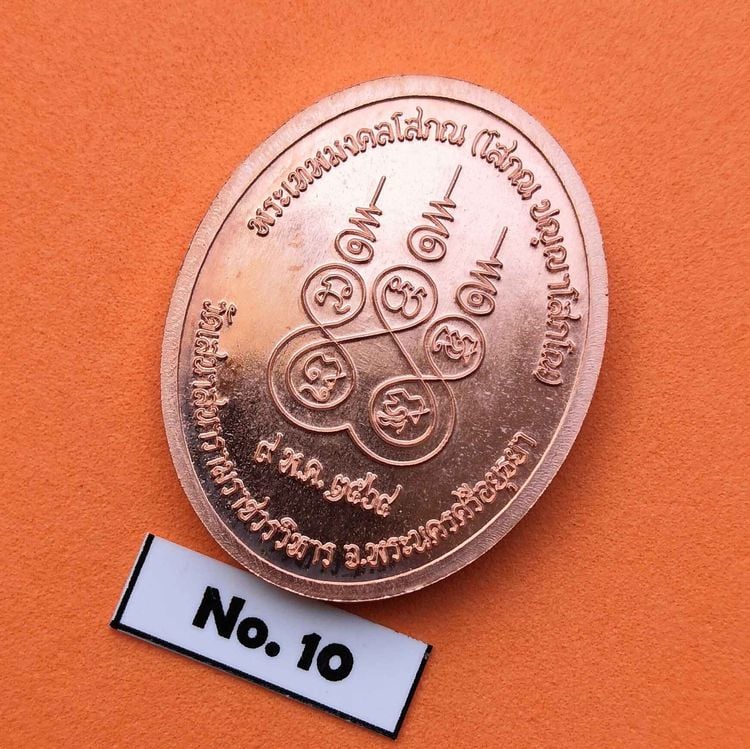 เหรียญ พระนาคปรก พระประจำวันเสาร์ - พระเทพมงคลโสภณ (โสภณ ปุญฺญโสภโณ) วัดเสนาสนารามราชวรวิหาร พระนครศรีอยุธยา ปี 2564 เนื้อทองแดง สูง 3.3 เซน รูปที่ 4