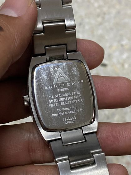 นาฬิกายี่ห้อ FOSSIL  ของแท้มือสอง สแตนเลส กระจกใส  สายยาว 7 นิ้ว  900฿  รูปที่ 3