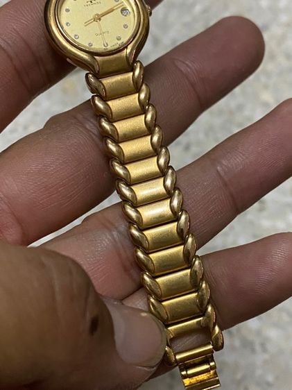 นาฬิกายี่ห้อ TECHNOS  สวิสเมด  เลดี้ แท้มือสอง  ทองยังสวย สายยาว 16 เซนติเมตร  1400฿  รูปที่ 8