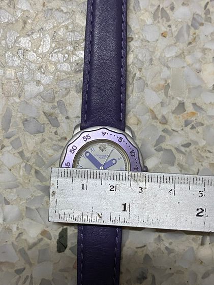 นาฬิกายี่ห้อ LOUIS  MORAIS ของแท้มือสอง เรือนอลูมิเนียม  สายหนังเปลี่ยนใหม่ 550฿ รูปที่ 6