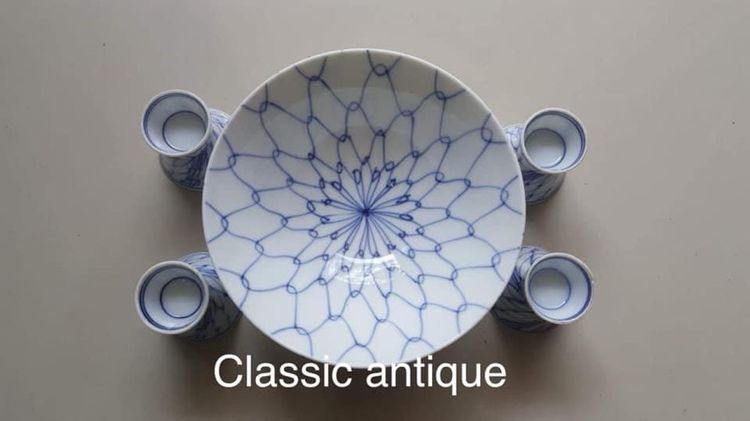 ชุดถ้วยน้ำชา ลายคราม รูปที่ 3