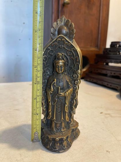 พระยูไร เจ้าแม่กวนอิม พระสามองค์ ทองเหลืองสะสม รูปที่ 3