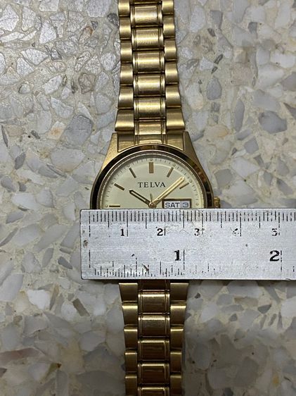 นาฬิกายี่ห้อ TELVA  ควอทซ์ ของแท้มือสอง  สายปรับได้ ทองสวยทั้งเรือน  650฿ รูปที่ 8