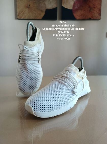 ขาว Fitflop
(Made in Thailand)
Sneakers Airmesh lace up Trainers
(274179)
EUR 40ยาว25(26)cm
ราคา 490฿
