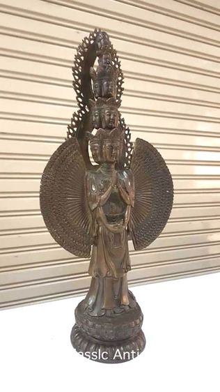 เจ้าแม่กวนอิม พันมือ ทองเหลืองA2 รูปที่ 2