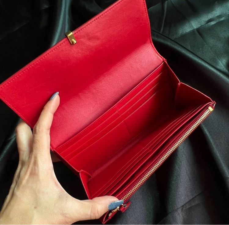 YSL Long wallet Red Authentic แท้ รูปที่ 5