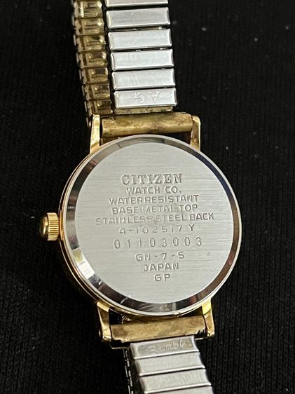 CITIZEN - Lady watch ของแท้ ระบบถ่าน ตัวเรือนและสายสแตนเลสสีทอง ขนาด 26 มิลรวมเม็ด   รูปที่ 2