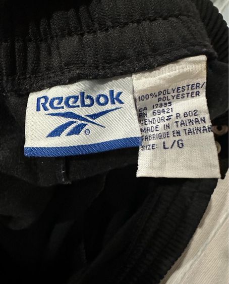 กางเกงวอร์มสีดำ Reebok แถบกระดุม รูปที่ 5
