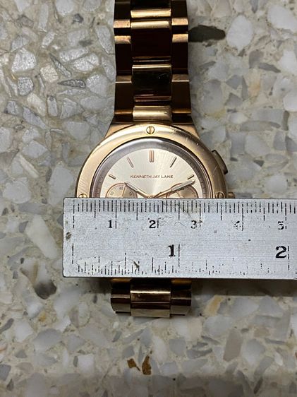 นาฬิกายี่ห้อ KENNETH  JAYLANS  ควอทซ์ โครโนกราฟ ของแท้มือสอง   ทองยังสวย สายยาว 18 เซนติเมตร  1400฿ รูปที่ 9