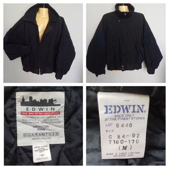 อื่นๆ เสื้อแจ็คเก็ต | เสื้อคลุม ดำ แขนยาว 🚫ขายแล้วค่ะ (SOLD) Edwin Jacket Size M รอบอก52" ทรงไหล่ตก