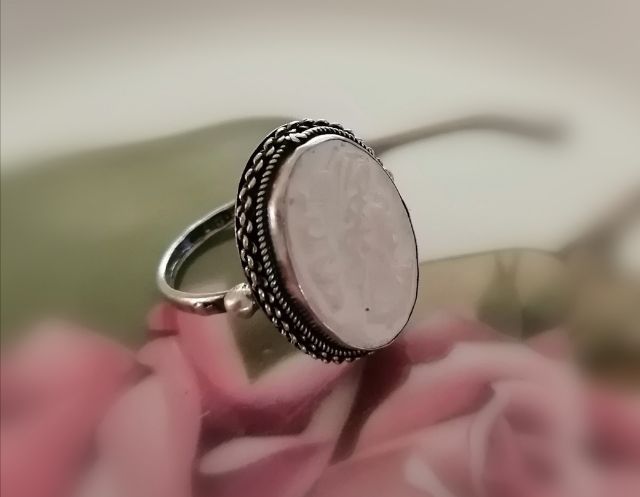 Cameo shall craved silver ring แหวนคามิโอแท้งานอิตาลี่ - April vintage​ รูปที่ 4