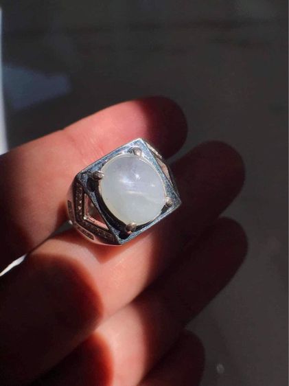 แหวน นีหร่า พม่า ดิบ Natural white supphire  รูปที่ 3