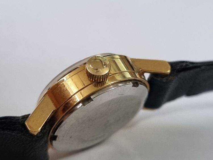 ขายนาฬิกาข้อมือ Omega gold DE VILLE Devil 24 stones Ladies สายดำ รูปที่ 14