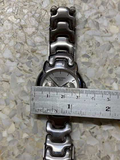 นาฬิกายี่ห้อ CHARIES VOGELE    ควอทซ์  ของแท้มือสอง  สายยาว 17 เซนติเมตร   850฿ รูปที่ 9