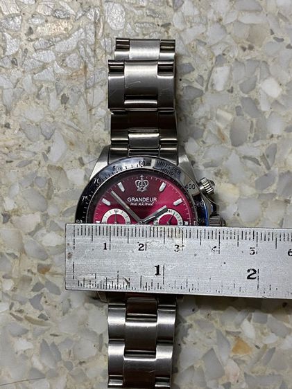 นาฬิกายี่ห้อ GRANDEUR  ควอทซ์ โครโนกราฟ ของแท้มือสอง สายยาว 17.5 เซนติเมตร  950฿   รูปที่ 9