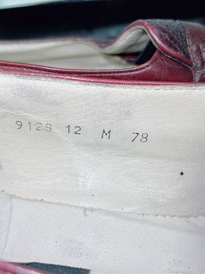รองเท้าหนังแท้ Pierre Cardin Sz.12us46eu30cm Made in Spain สีเชอร์รี่ พื้นหนัง สภาพสวยมาก ไม่ขาดซ่อม รูปที่ 15