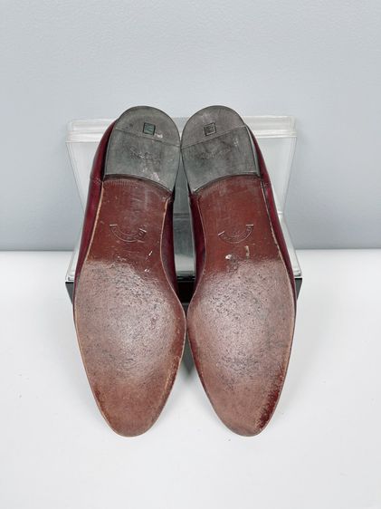 รองเท้าหนังแท้ Pierre Cardin Sz.12us46eu30cm Made in Spain สีเชอร์รี่ พื้นหนัง สภาพสวยมาก ไม่ขาดซ่อม รูปที่ 3