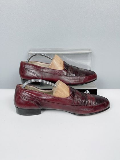 รองเท้าหนังแท้ Pierre Cardin Sz.12us46eu30cm Made in Spain สีเชอร์รี่ พื้นหนัง สภาพสวยมาก ไม่ขาดซ่อม รูปที่ 8