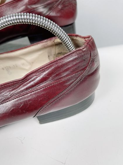 รองเท้าหนังแท้ Pierre Cardin Sz.12us46eu30cm Made in Spain สีเชอร์รี่ พื้นหนัง สภาพสวยมาก ไม่ขาดซ่อม รูปที่ 10