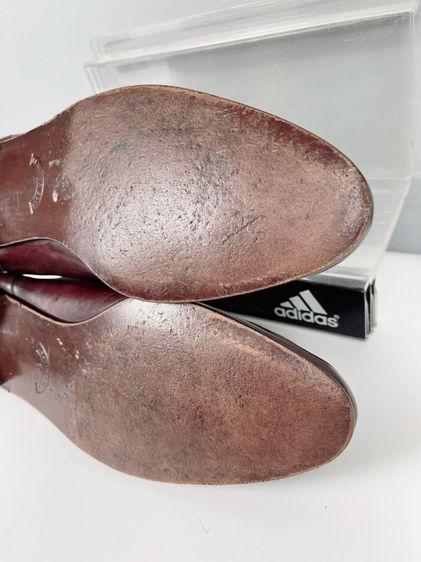 รองเท้าหนังแท้ Pierre Cardin Sz.12us46eu30cm Made in Spain สีเชอร์รี่ พื้นหนัง สภาพสวยมาก ไม่ขาดซ่อม รูปที่ 6