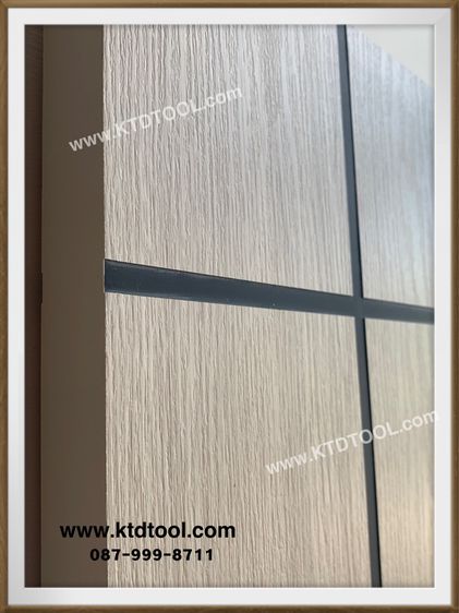 ประตูUPVC 80x200 ใช้ภายใน โดนน้ำได้ รุ่นลายเส้น (ราคาเฉพาะบาน) รูปที่ 2