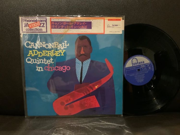 ขายแผ่นเสียงแจ๊ส Cannonball Adderley Quintet In Chicago  1972 Japan 🇯🇵Lp vinyl ส่งฟรี