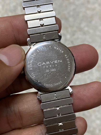 นาฬิกายี่ห้อ CARVEN ควอทซ์สวิสเมด  ของแท้มือสอง สายยาว 20 เซนติเมตร  1500฿ รูปที่ 3