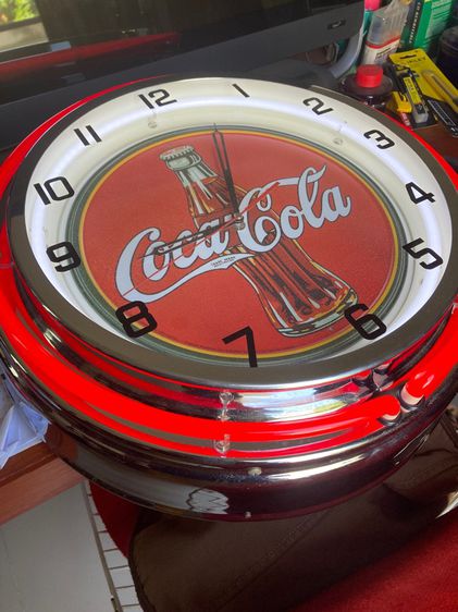 coca-cola neon light clock รูปที่ 3