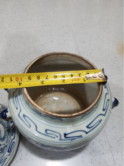 โถกะปิ ลายผักชี กังไสลายคราม รูปที่ 10