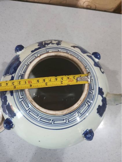 กาน้ำชา กังไสลายคราม ใบใหญ่ รูปที่ 11