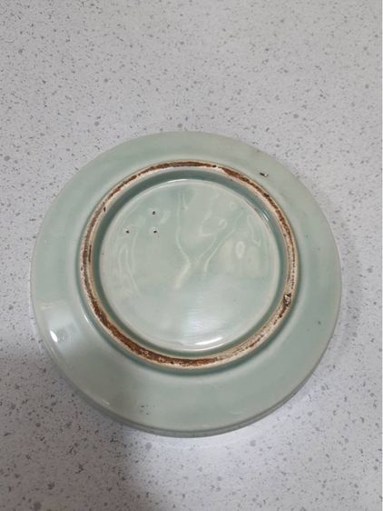 จาน เขียนอักษรจีน กังไสลายคราม รูปที่ 5