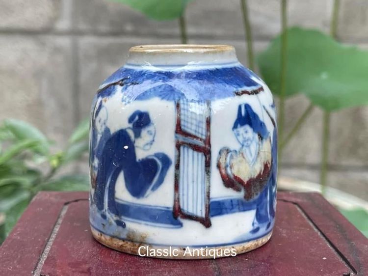 กระปุก กังไส ลายครามไฟ สะสม A2 รูปที่ 2