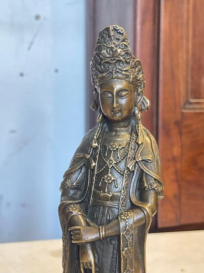 เจ้าแม่กวนอิม ทองเหลืองสะสม A17 รูปที่ 2