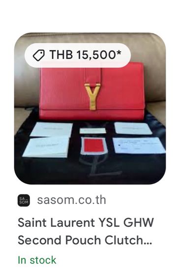 YSL Long wallet Red Authentic แท้ รูปที่ 6