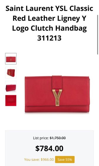 YSL Long wallet Red Authentic แท้ รูปที่ 7
