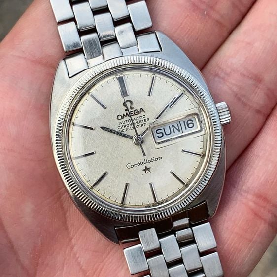 Omega Constellation C shaped linen dial 18K white gold รูปที่ 2