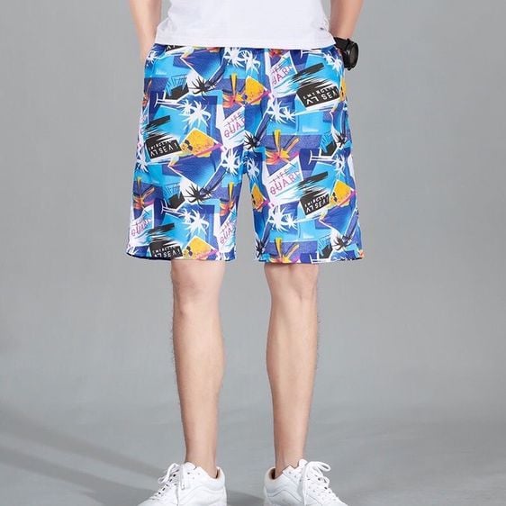 กางเกงขาสั้นผู้ชาย กางเกงใส่เที่ยวทะเล ลายต้นมะพร้าว มีกระเป๋าทั้ง2ข้าง สายผูก ราคาดี สีไม่ตก รูปที่ 2
