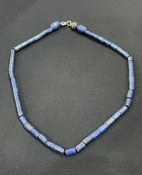 สร้อยคอหินลาพิสลาชูลี่ ตัวขอสีเงิน สวยงามน่าสวมใส่ รูปที่ 4