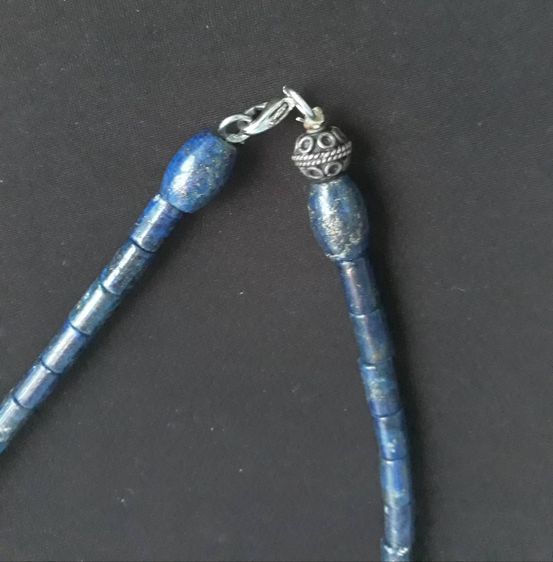 สร้อยคอหินลาพิสลาชูลี่ ตัวขอสีเงิน สวยงามน่าสวมใส่ รูปที่ 5