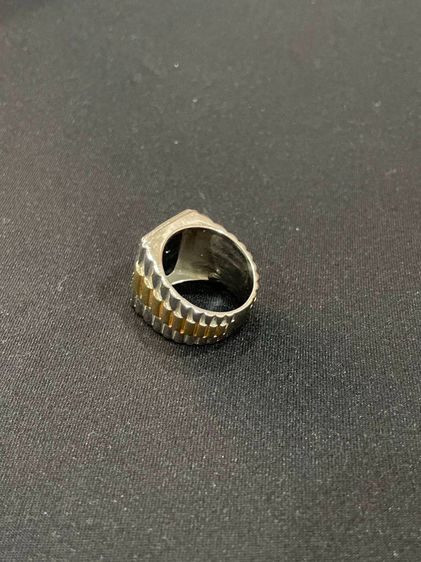 แหวนเงินชุบ สองกษัตริย์ หัวพลอยไพลิน สวยงามหาได้ยาก รูปที่ 9