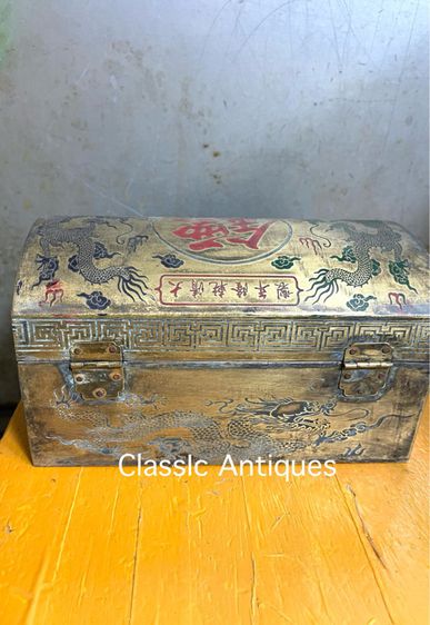 หีบลายมังกร ทองเหลืองใบใหญ่ รูปที่ 3