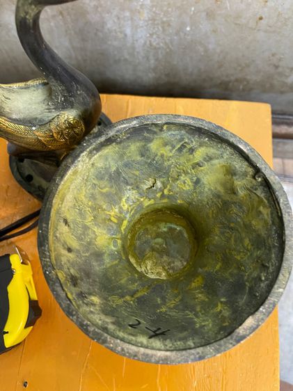 กระถางกำยาน นกยูงทองเหลือง A27 รูปที่ 7