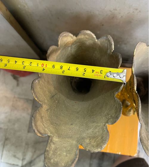 แจกัน นกยูง ทองเหลืองกะไหล่ทองA5 รูปที่ 8