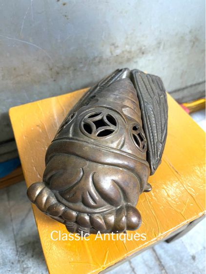 กระถาง กำยาน จักจั่นทองเหลือง A8 รูปที่ 2