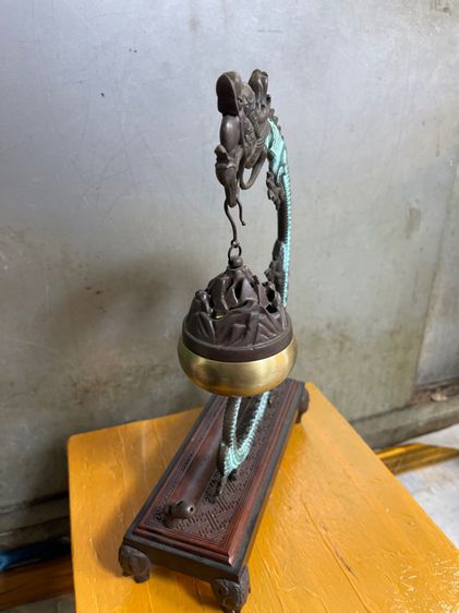 กระถาง กำยาน มังกร ทองเหลืองA60 รูปที่ 7