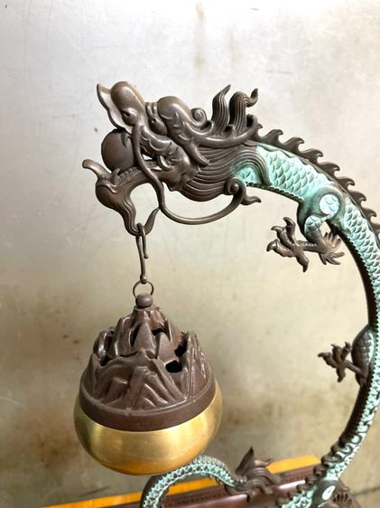 กระถาง กำยาน มังกร ทองเหลืองA60 รูปที่ 3