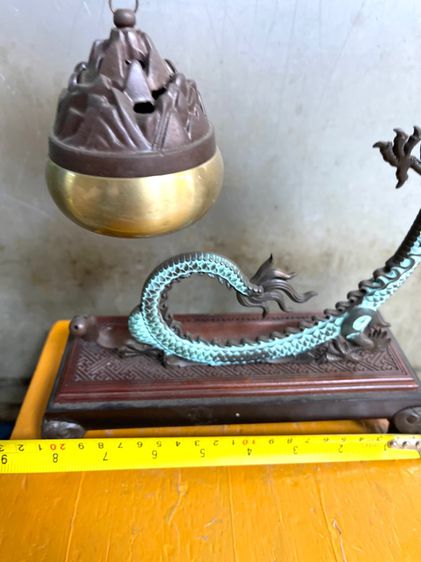 กระถาง กำยาน มังกร ทองเหลืองA60 รูปที่ 10