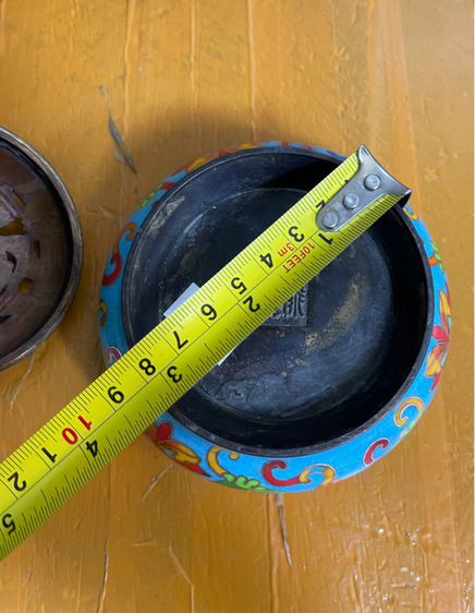 กระถางกำยาน ทองเหลืองถมปัดสะสม A3 รูปที่ 7