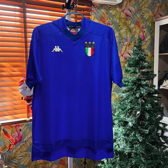 ชุดฟุตบอล ผู้ชาย นำเงินเข้ม Used Italy Home 1999-00