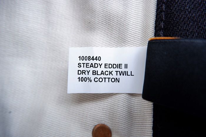 Nudie Steady Eddie II Dry Black Twill W32 L32 (เอวจริง 35-36 นิ้ว) รูปที่ 13